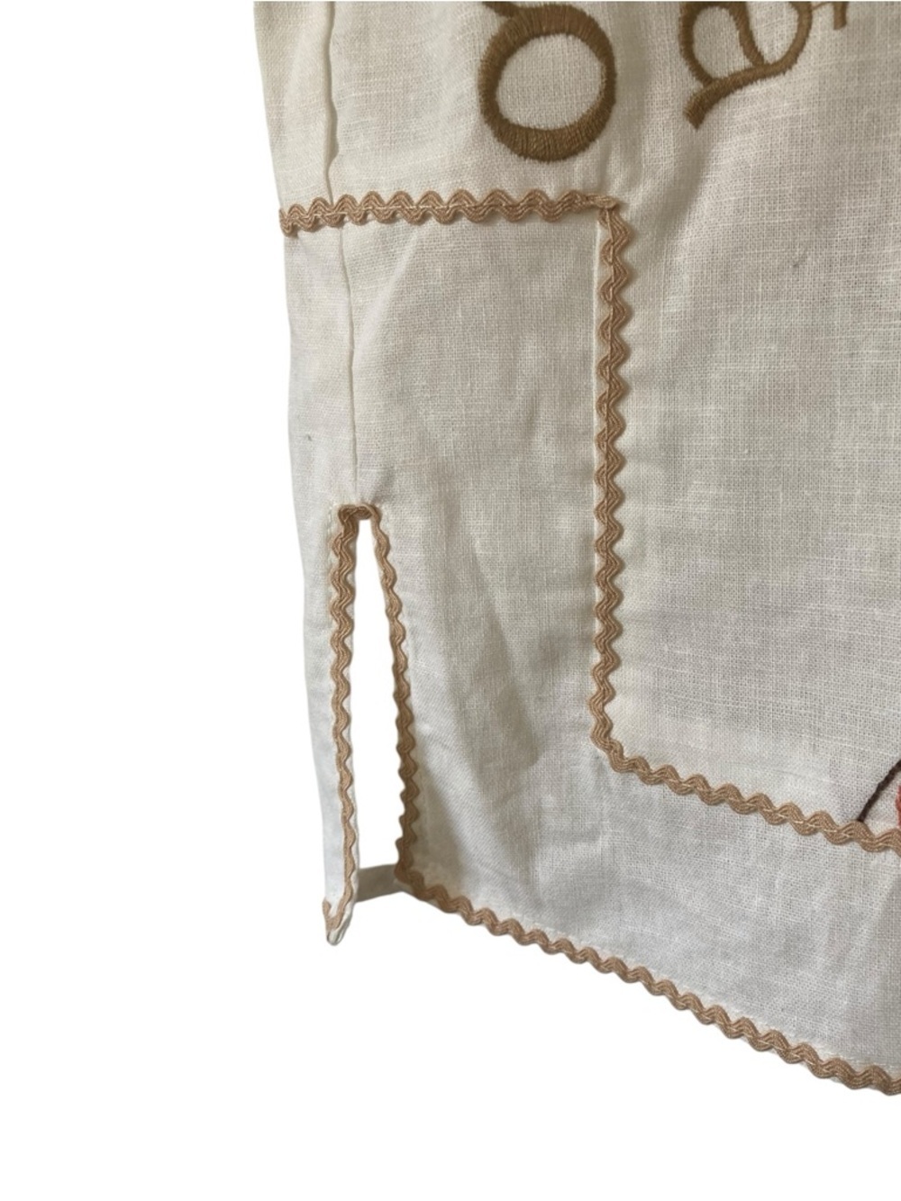 ZaCo Australia Shoreline Embroidered Linen Resort Shirt Ivory NWT Coastal Chic - Picture 6 of 10